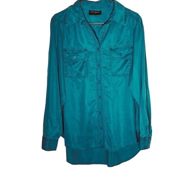 Lane Bryant No Peek Collection long sleeve Shacket blouse Lyocell size 16 NWT - Picture 1 of 9